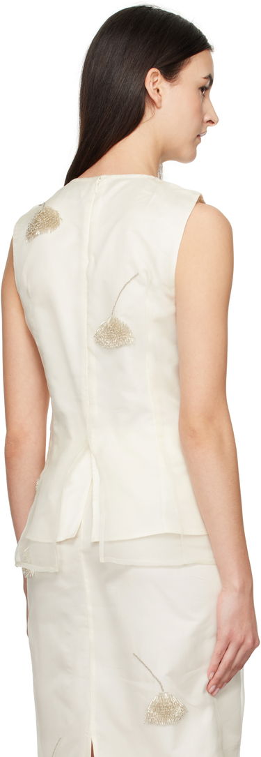 Šaty Róhe Róhe Embellished Tulip Organza Top Biela | 414-20-148, 2