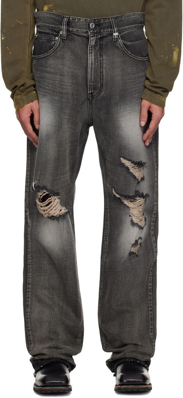 Džínsy We11done We11done Ripped Jeans Šedá | WD-DP1-25-339-M-BK, 0