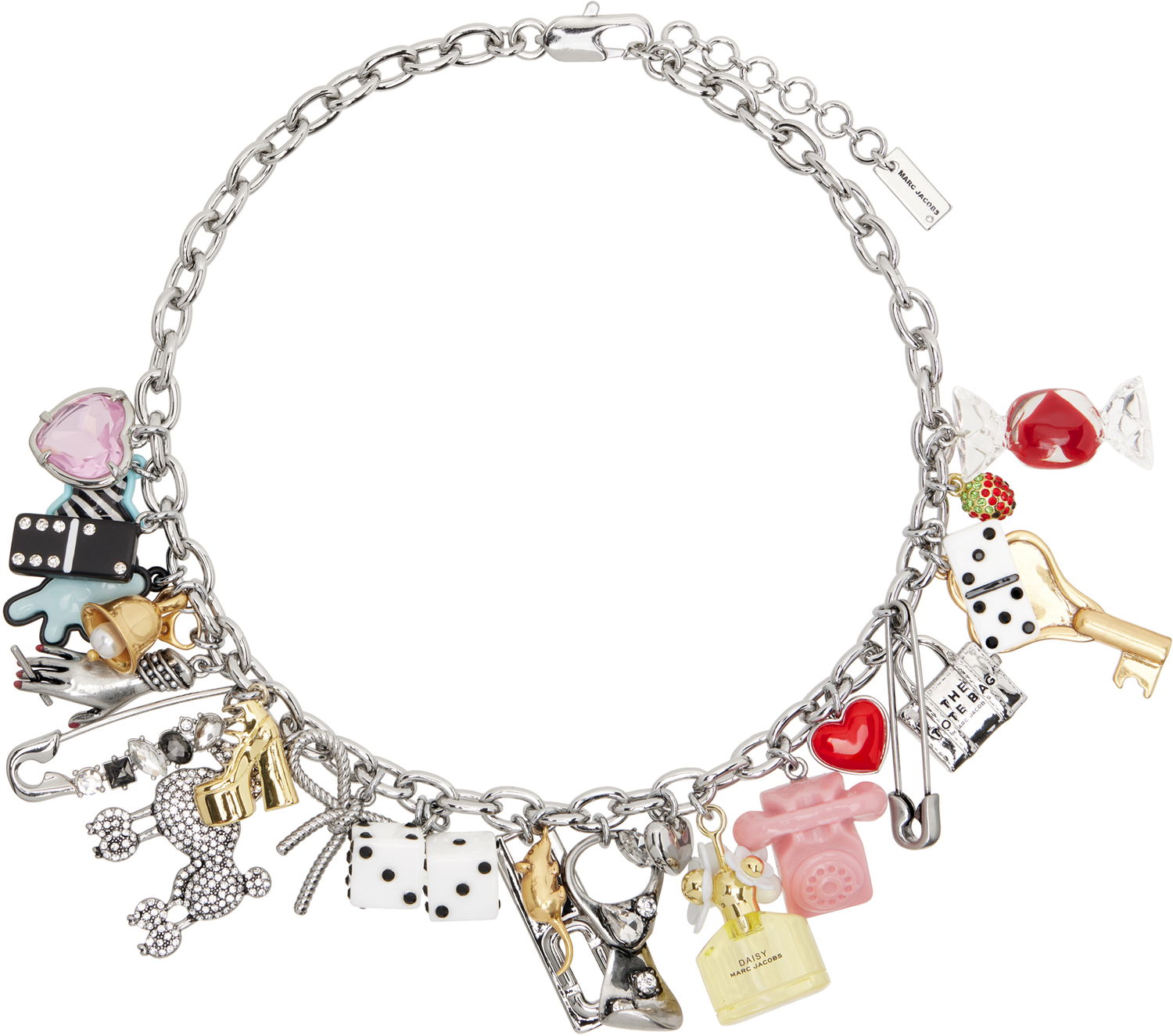 Náhrdelník Marc Jacobs Marc Jacobs 'The Sticker Charm Statement' Necklace Metalická | 2S5JNC001J61, 0