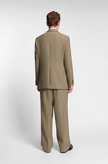 Bunda BOSS Relaxed-fit double-breasted blazer in stretch fabric Béžová | 50551531, 1