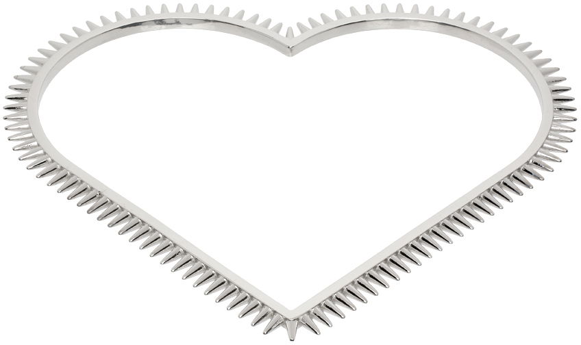 Náramok We11done We11done Spike Heart Arm Cuff Metalická | WD-AJ1-23-533-U-SV, 0