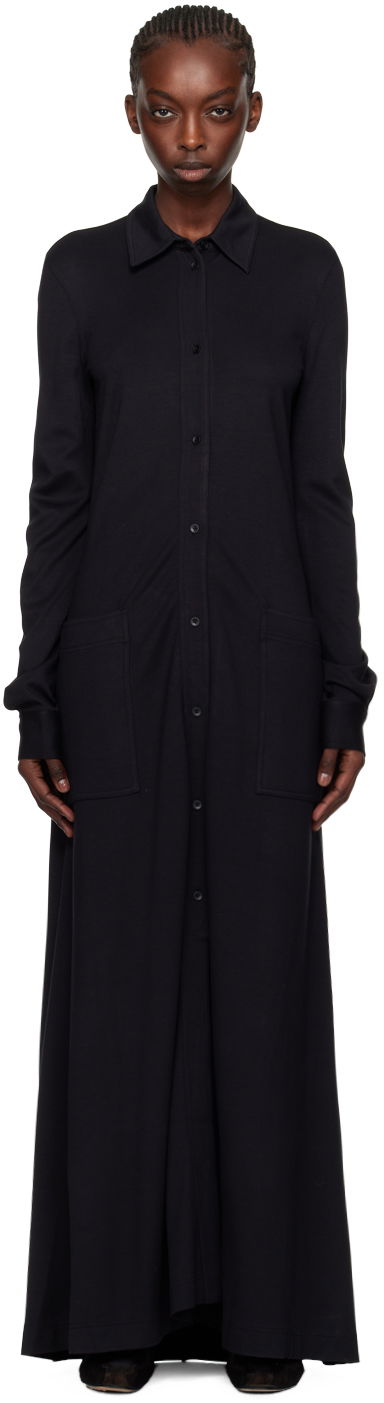 Šaty TOTEME Flowing Maxi Dress with Pockets Čierna | 242-WRD1692-FB0161, 0