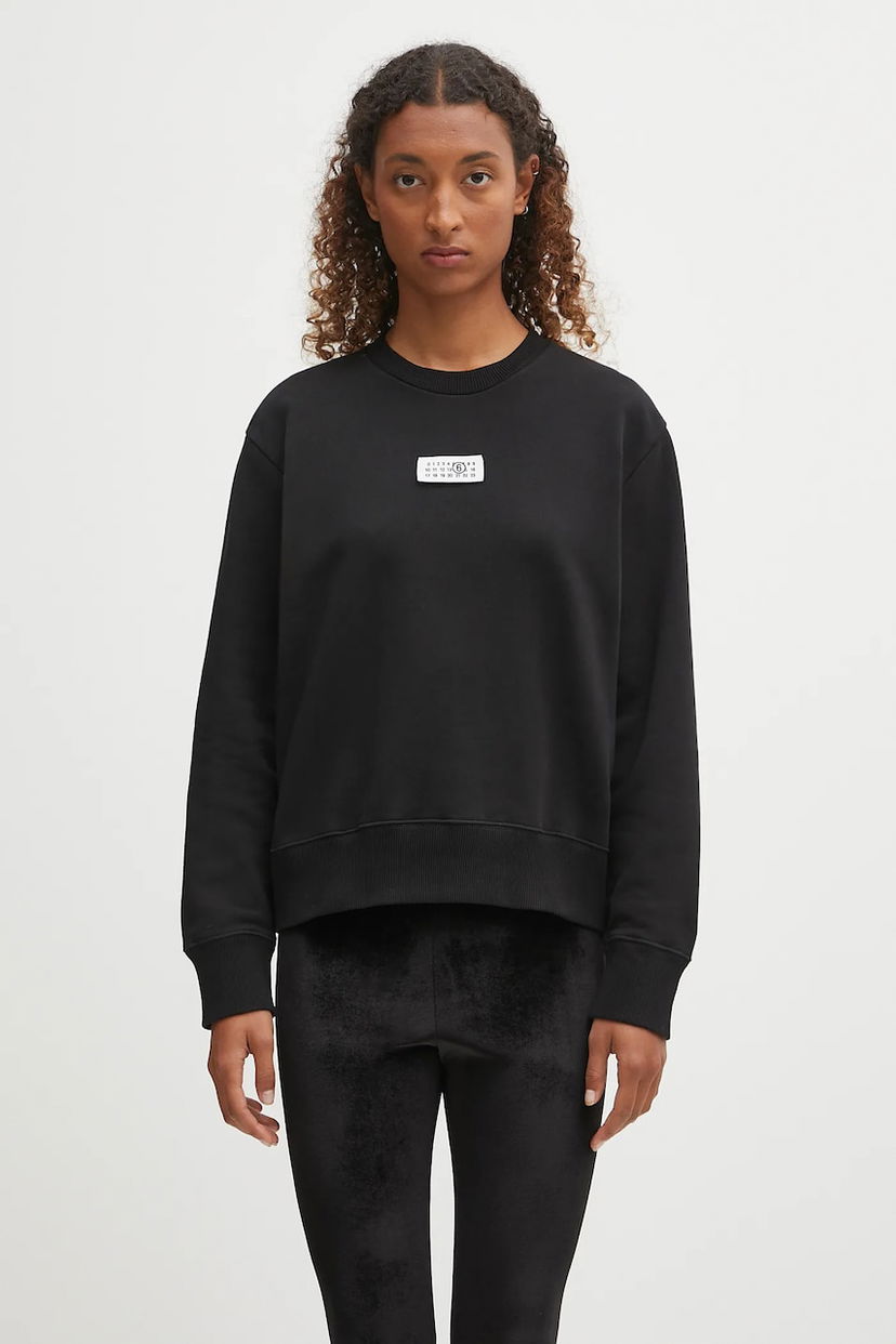 Mikina Maison Margiela MM6 Maison Margiela Crewneck Sweatshirt Čierna | S52GU0247.M25025.900