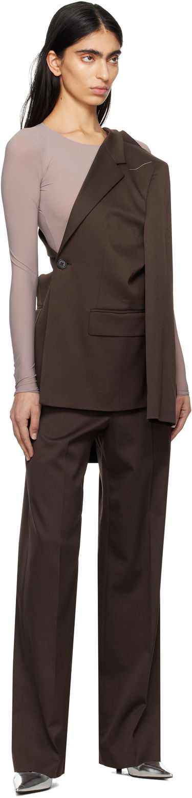 Bunda Maison Margiela MM6 Maison Margiela Twist Suit Blazer Hnedá | S52BN0141 S47848, 4