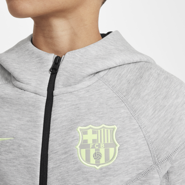 Mikina Nike FC Barcelona Tech Fleece Full-Zip Hoodie Šedá | FN8500-065, 4