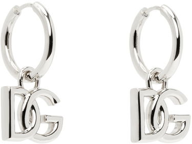 Náušnice Dolce & Gabbana Silver Logo Earrings Metalická | WEN5L3W1111, 1