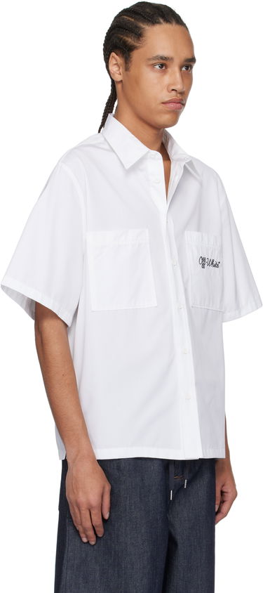 Košeľa Off-White Off-White Script Summer Shirt Biela | OMGG002C99FAB0030110, 1