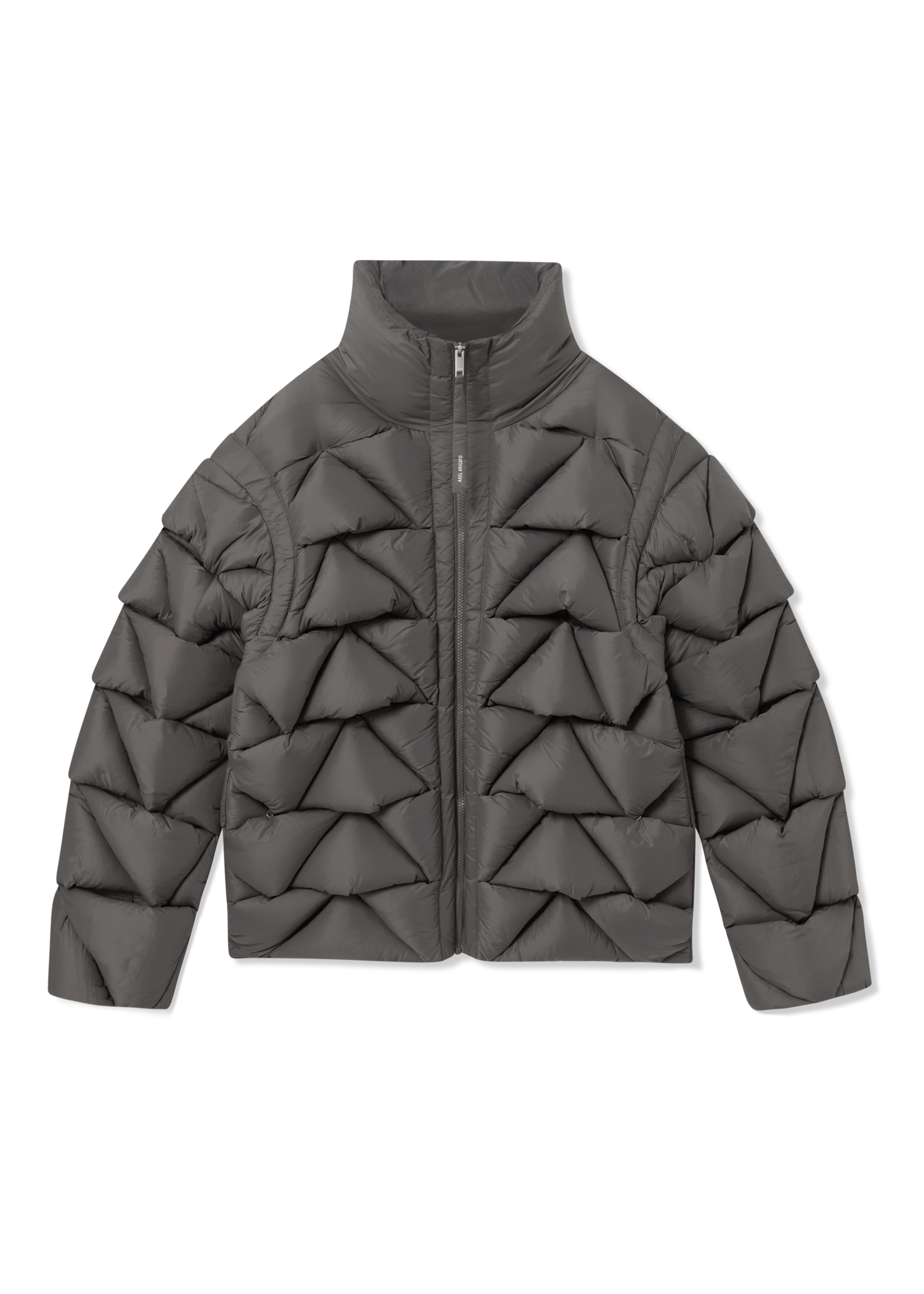 Prešívaná bunda AXEL ARIGATO Geometric Quilted High-Neck Puffer Jacket Šedá | A3125001, 1