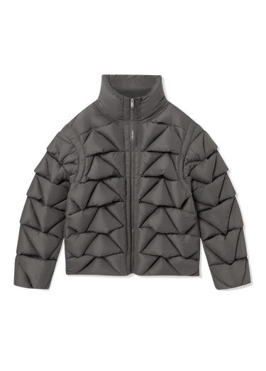 Prešívaná bunda AXEL ARIGATO Geometric Quilted High-Neck Puffer Jacket Šedá | A3125001, 1