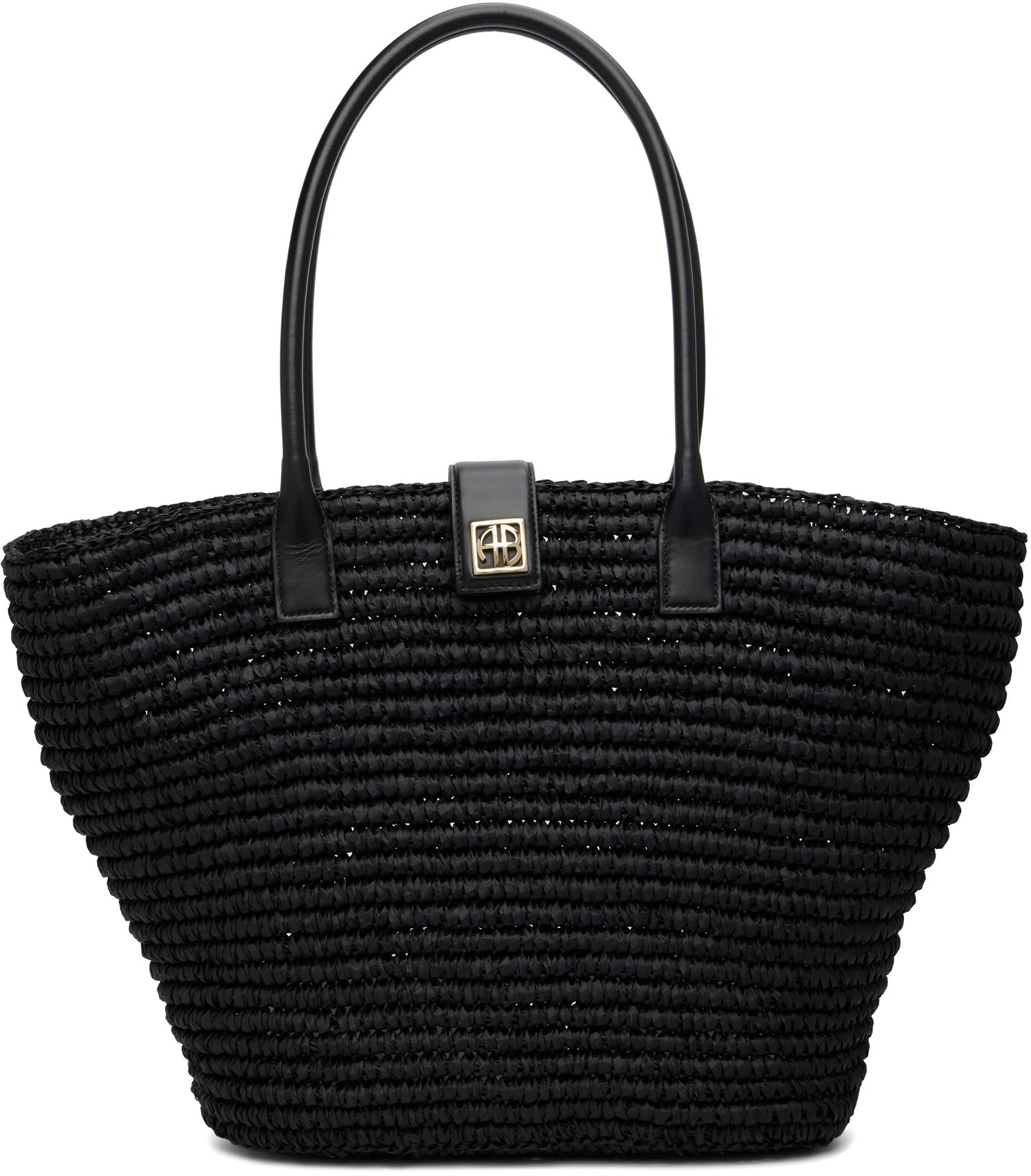 Tote bag Anine Bing Lou Monogram Woven Tote Čierna | A-13-11223-BLK1, 0