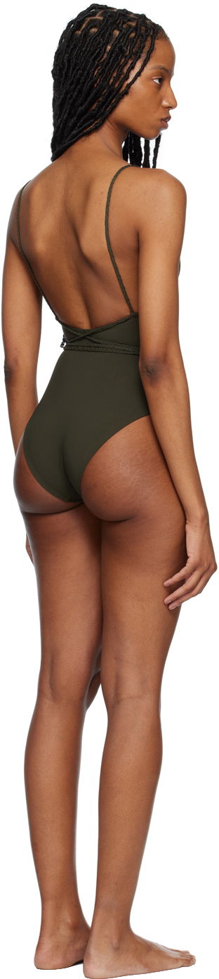 Plavky TOTEME TOTEME Wrap One-Piece Swimsuit Zelené | 232-7034-795, 2