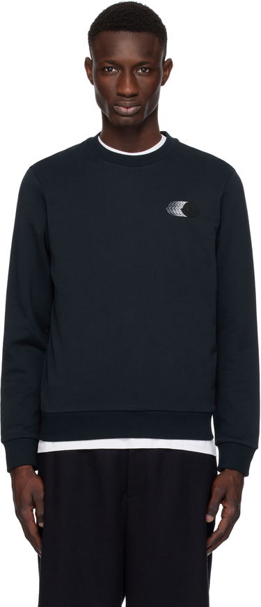 Sveter Moncler Moncler Faded Logo Cotton Sweatshirt Navy | K10918G00039809KR, 0