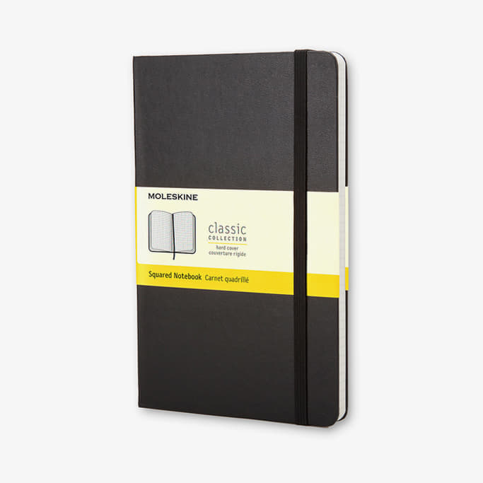 Denník Moleskine Classic Squared Notebook, Black, Hard Cover Čierna | 9788883701023, 0