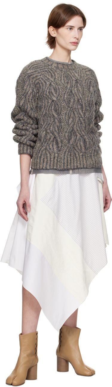 Sveter Eckhaus Latta Eckhaus Latta Plait Knit Sweater Šedá | 8110-EL-PS25-S -, 3