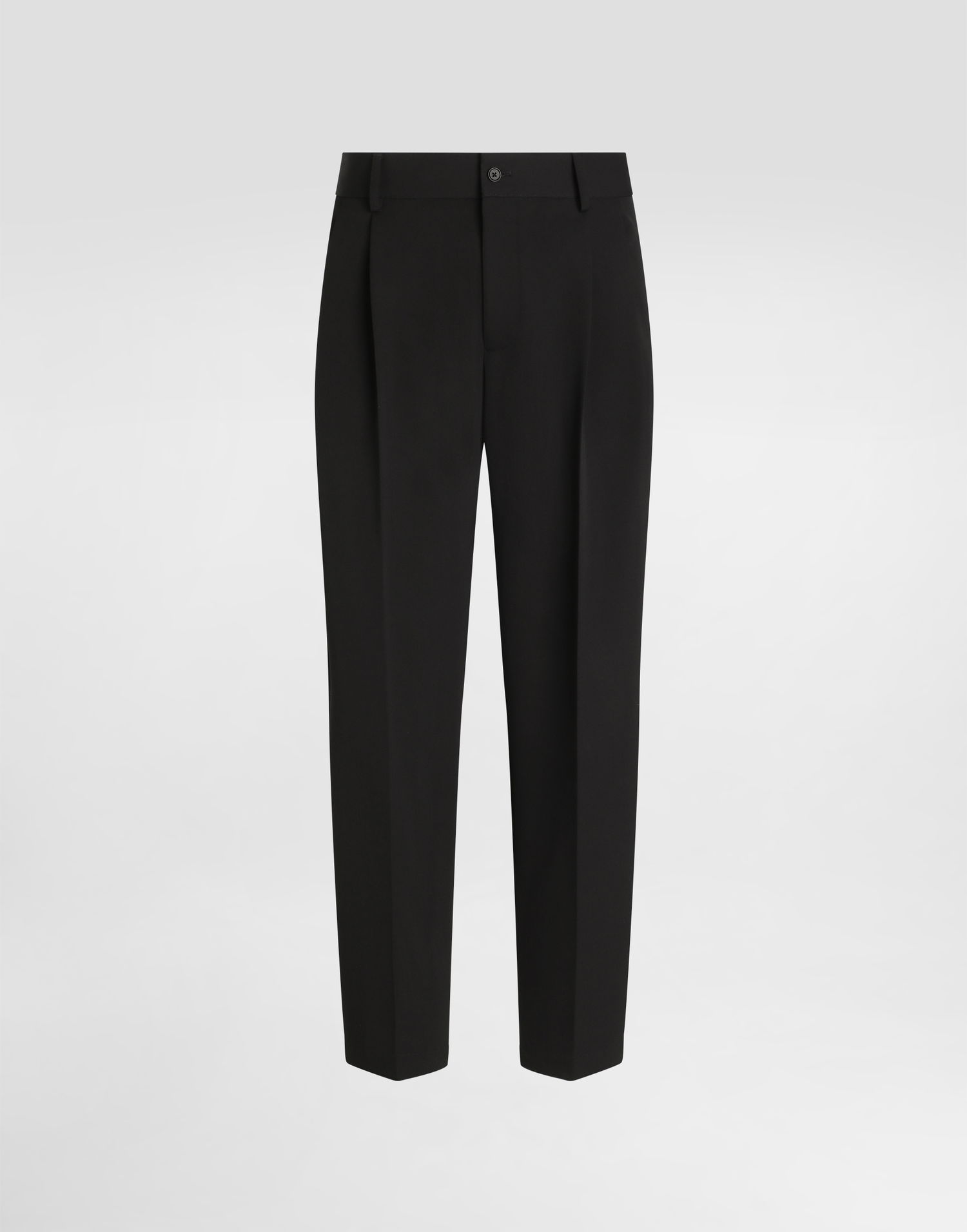 Nohavice Dolce & Gabbana Dolce & Gabbana Wool Cropped Dress Pants With Double Darts Čierna | GP0N2TFU21EN0000, 0