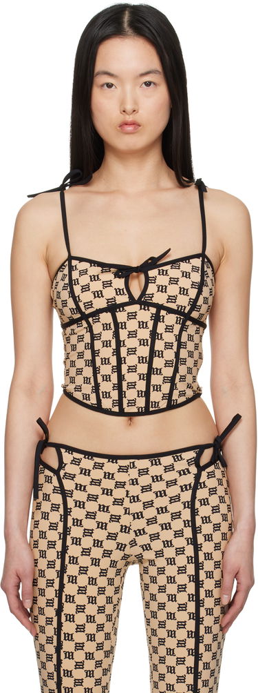 Body MISBHV MISBHV Monogram Coquette Corset Top Béžová | 250W111, 0