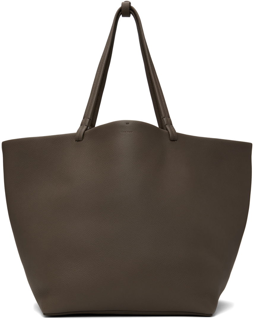 Taupe XL Park Leather Tote