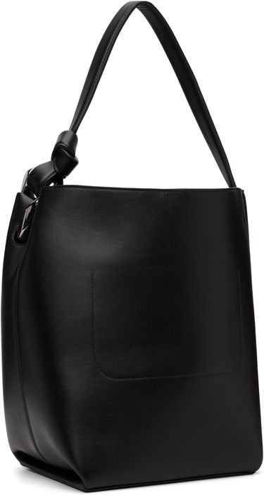 Taška cez rameno JW Anderson Corner Bucket Leather Shoulder Bag with Knot Detail and Sculptural Hardware Čierna | HB0738-LA0232, 2