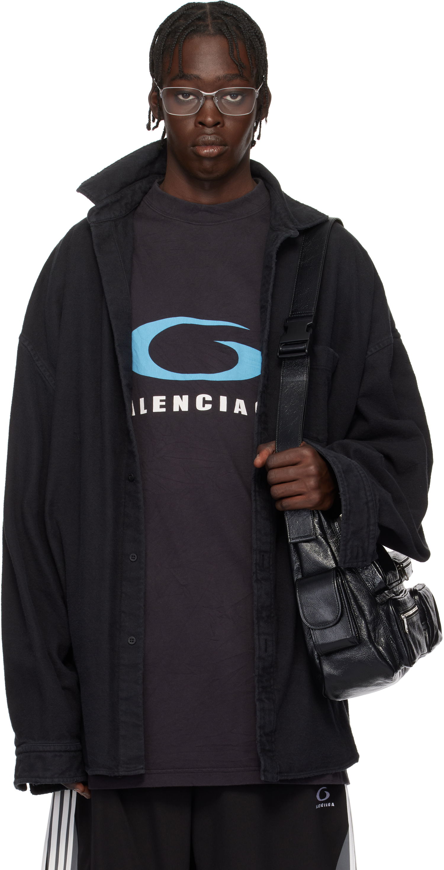 Tričko Balenciaga Sports Icon Layered Shirt Čierna | 809011-TPM14-1000, 0
