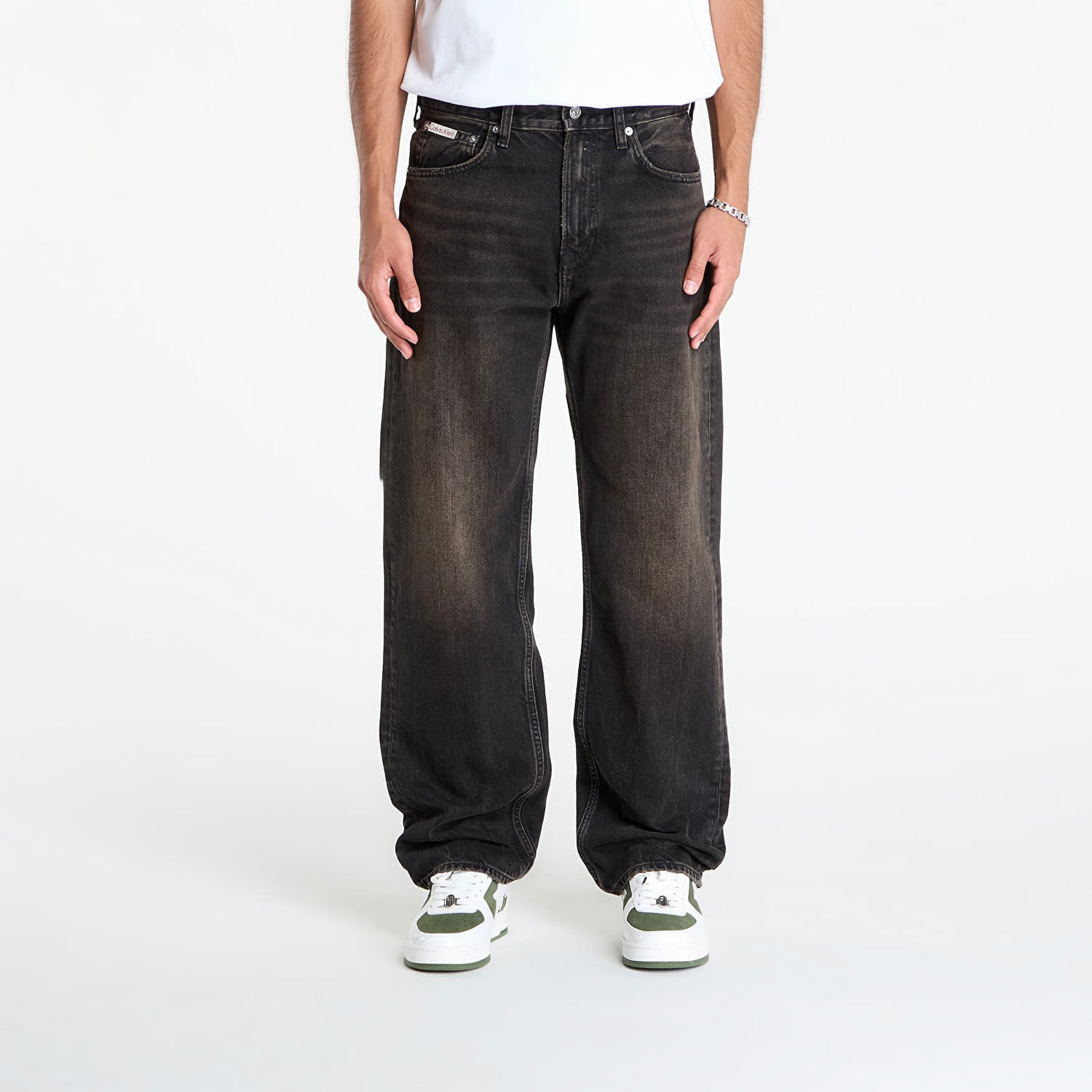 Džínsy CALVIN KLEIN Calvin Klein Jeans 90S Straight Espress Pants W35/L32 Čierna | LV04RD724G 01G, 0