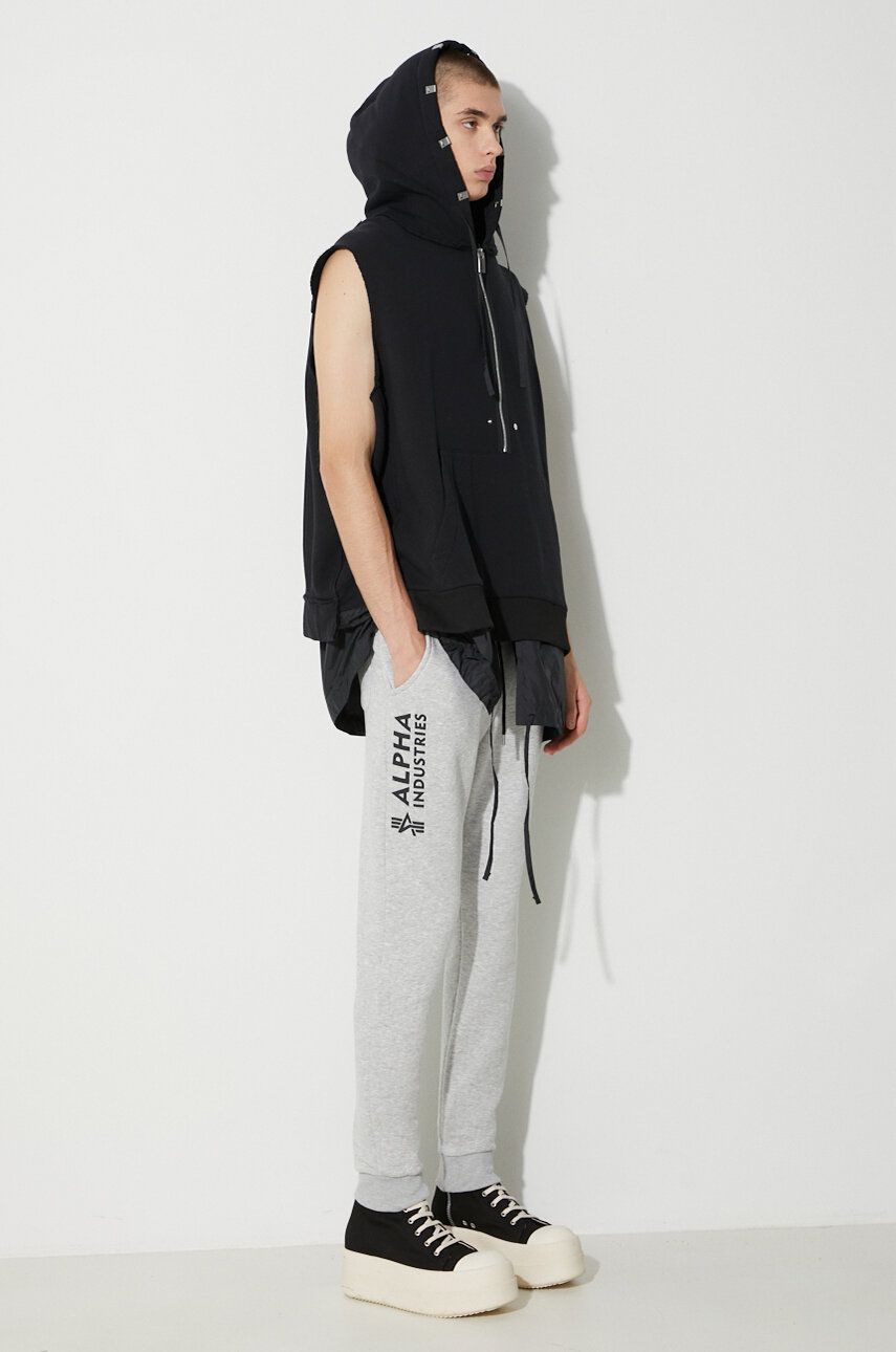 Tepláky Alpha Industries Sweatpants With Print Šedá | 116368.17, 1