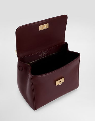 Kabelka Dolce & Gabbana Dolce & Gabbana My Sicily Leather Top Handle Bag Vínová | BB7781B732180346, 3