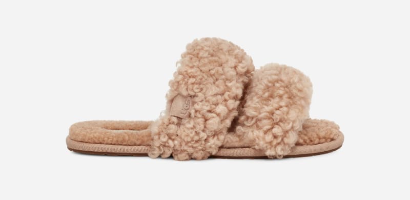 Oblečenie UGG ® Maxi Curly Scuffetta Slipper Béžová | 1130837-SAN