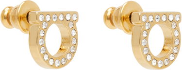 Náušnice FERRAGAMO Salvatore Ferragamo Gancini Crystal Earrings Metalická | 696576, 1