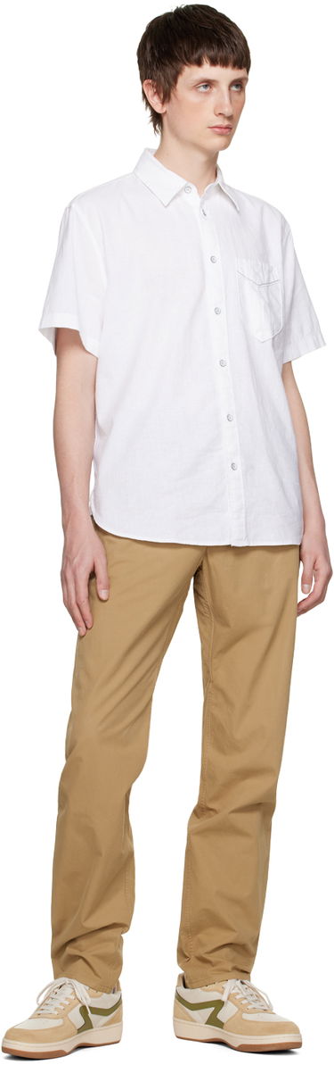Košeľa rag & bone Rag & Bone Arrow Short Sleeve Shirt Biela | MBW23PA412CHML, 3