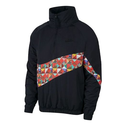 Mikina Nike Big Swoosh Logo Woven Jacket Čierna | CI7690-010