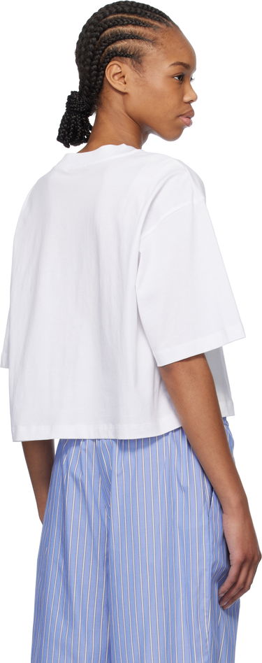 Crop Top Marni Marni Daisy Garden Print Cropped T-Shirt Biela | THJE0333P4 USCX40, 2