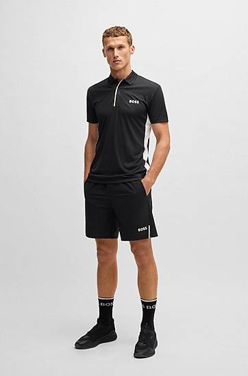 Polo tričko BOSS Paddy Active Polo Shirt with UV Protection Čierna | 50538123, 1
