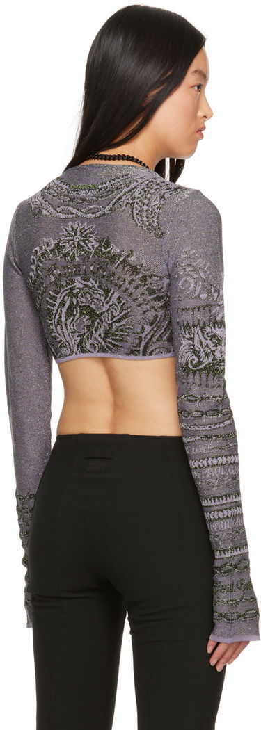 Sveter Jean Paul Gaultier Jean Paul Gaultier Soleil Long Sleeve Knit Top Fialová | 23/15-F-TO124-M061-4027, 2