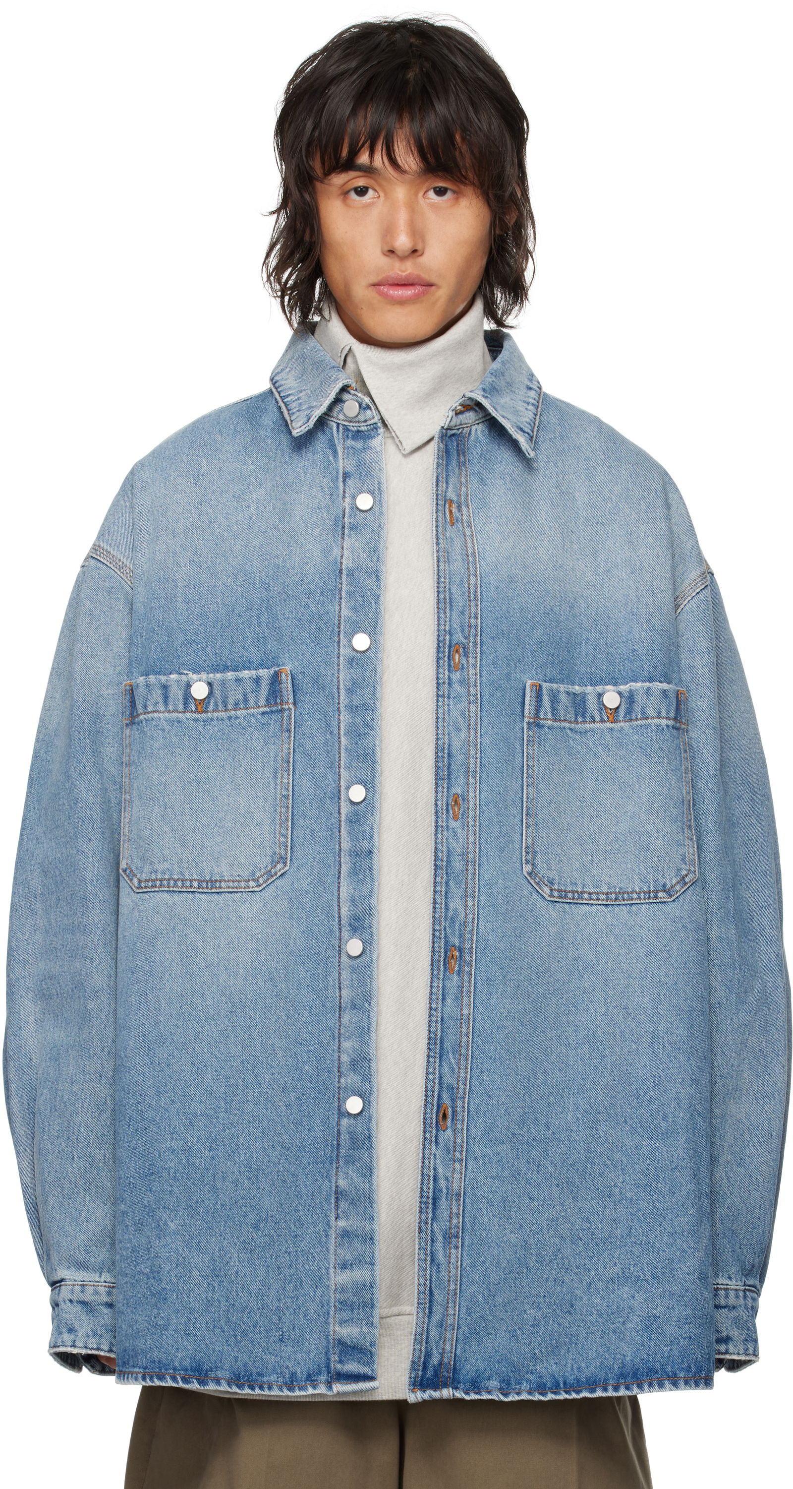 Faded Denim Overshirt