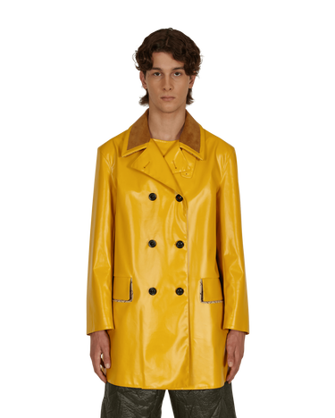 Kabáty Maison Margiela Coated Cotton Double Breasted Raincoat Žltá | S50AM0516S53549 174, 3