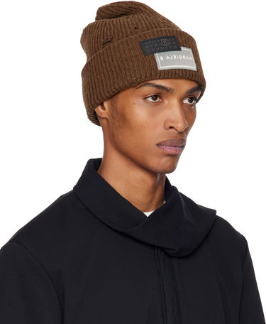 Kulicha Maison Margiela MM6 Maison Margiela Logo Patch Beanie Hnedá | SH0TB0001 M13138, 1