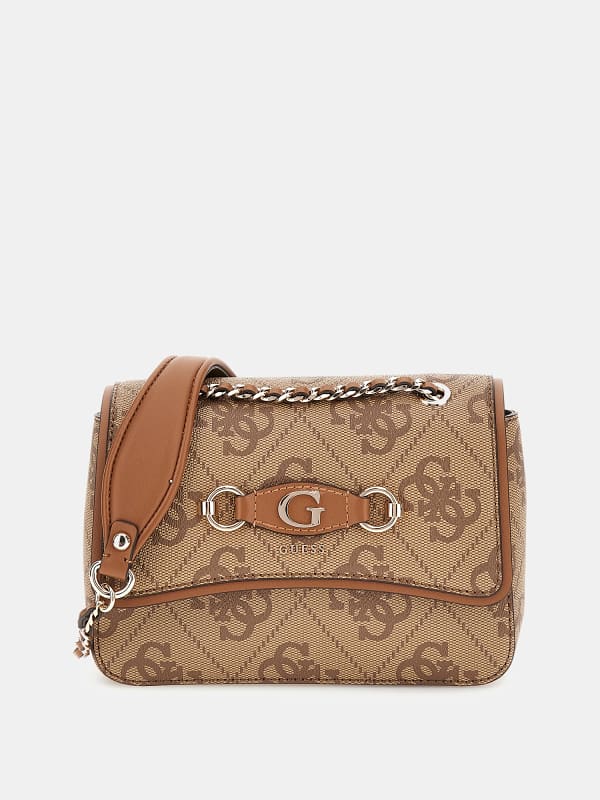 Taška cez rameno GUESS Mini Crossbody Bag With Logo Accent Hnedá | HWOS8654190, 0