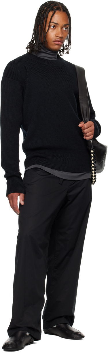 Sveter LEMAIRE LEMAIRE Boxy Round Neck Sweater Čierna | TO1419 LK1042, 3