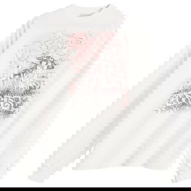 Tričko Aries Faded Shroom Awakening Long Sleeve T-Shirt, Size Large Biela | AR60024-WHT, 1