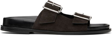 Starostlivosť o obuv Aeyde Aeyde Meena Suede Double Buckle Slides Hnedá | A11-FS-FOXR08FL174-SS25-953-022, 0