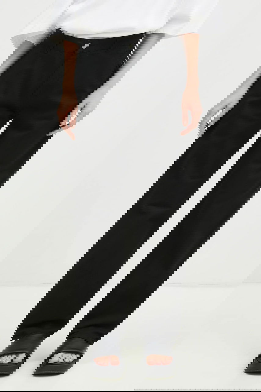 Nohavice Carhartt WIP Pierce Pant Straight High Waist Čierna | I026588.89GD, 0