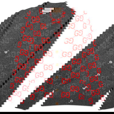 Sveter Gucci Jumbo GG Jacquard Cardigan Vínová | 694758-XKCC5-1129, 0