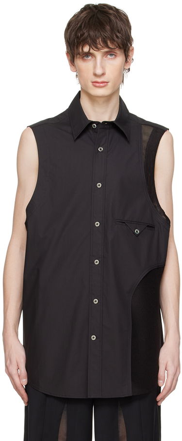 Košeľa Feng Chen Wang Feng Chen Wang Sleeveless Shirt Čierna | FUS17SR08, 0