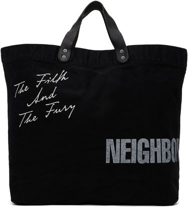 Tote bag Neighborhood Washed Canvas Tote Bag Čierna | 242TQNH-CG01, 0