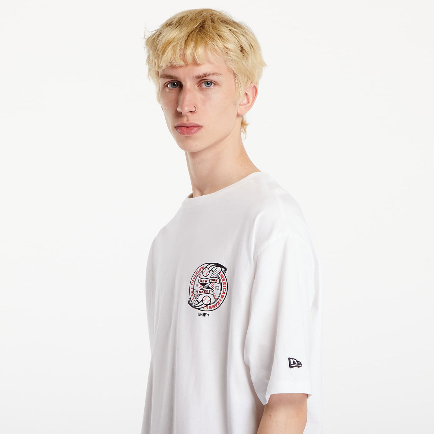 Tričko New Era MLB Graphic OS Tee New York Yankees White/ Navy Biela | 60502555, 1
