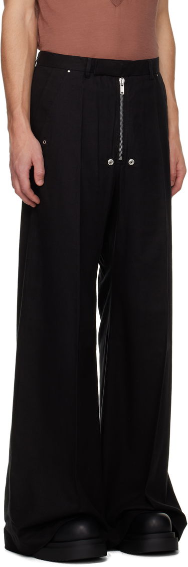 Nohavice Rick Owens Concordians Tailored Wide Bela Trousers Čierna | RU02E1354 FLW, 1