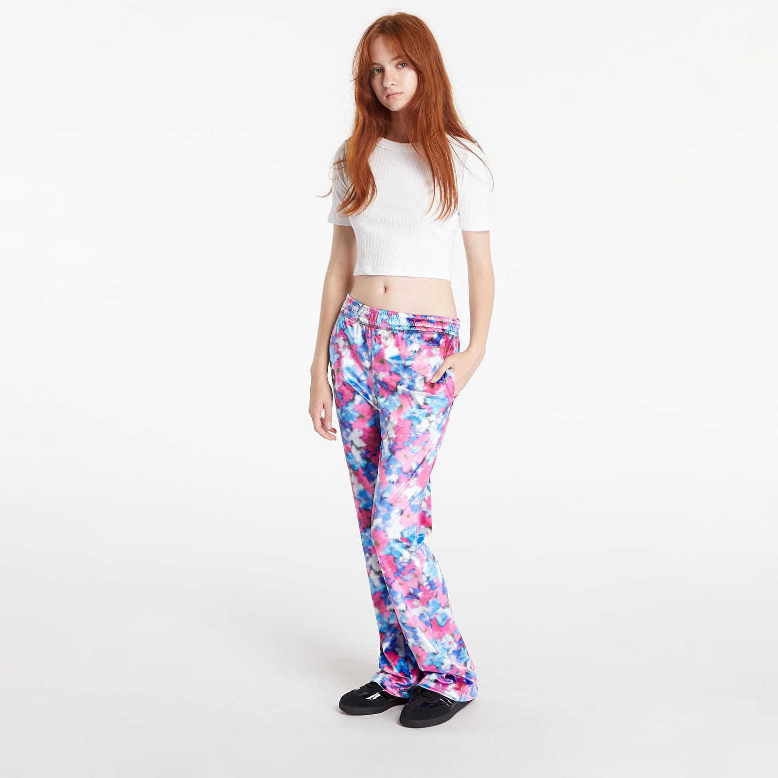 Stella Mccartney x Velours Track Pants Signal Cyan/ Pink/ Clearo