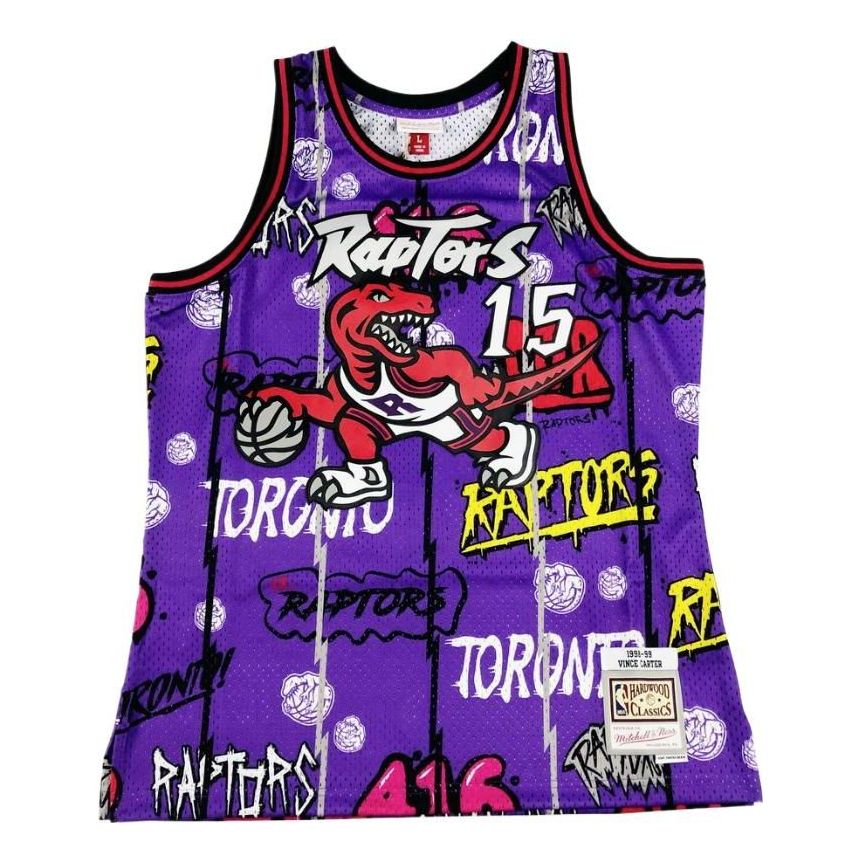 Tielko Mitchell & Ness Raptors Graphic Print Jersey Fialová | TFSM4768-TRA98VCAPURP, 0
