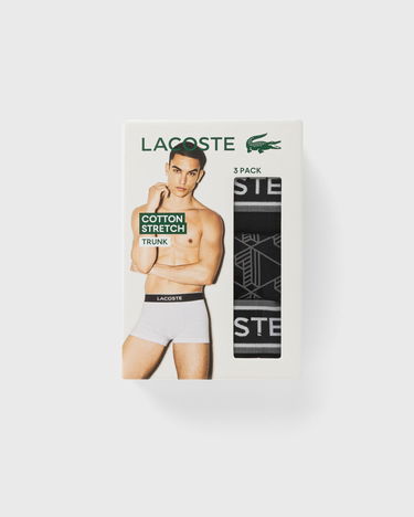 Boxerky Lacoste Pack of 3 Patterned and Plain Elastic Waistband Trunks Čierna | 5H4970-031, 1