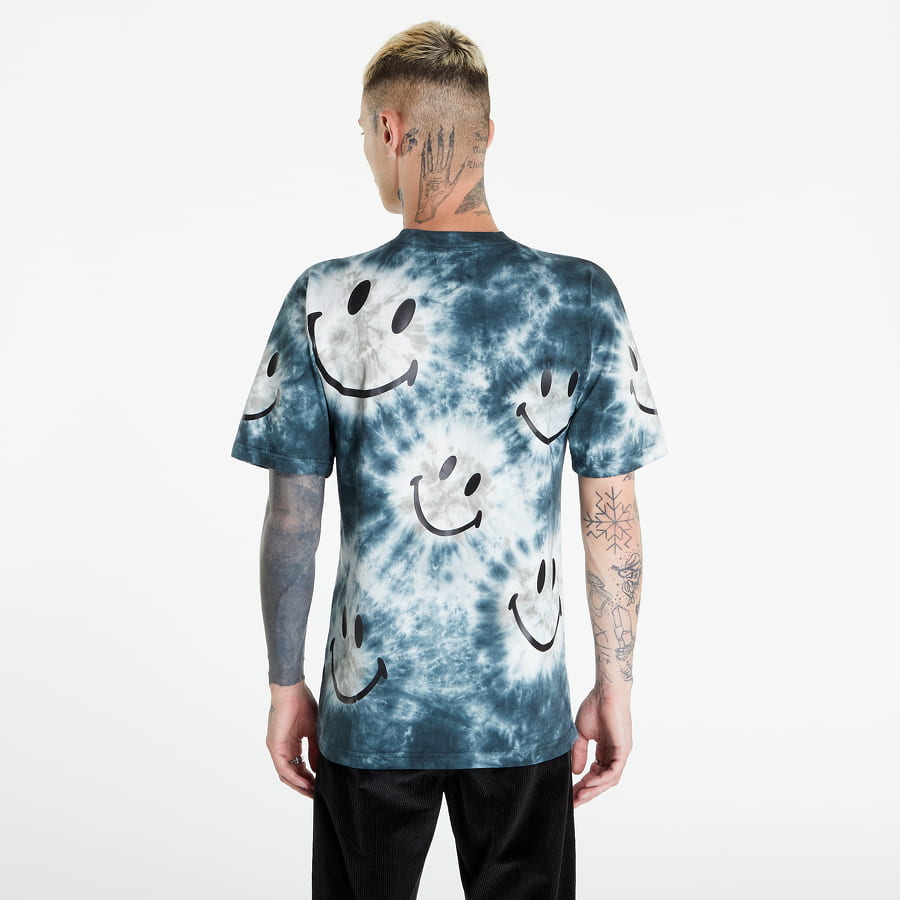 Tričko MARKET Smiley Shibori Dye Tee Modrá | 399001107 black, 1